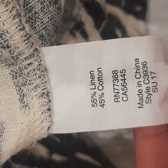 J. Crew - Cropped Linen Drawstring Pants - Ikat Aztec Print - Size 2 - Picture 5 of 5